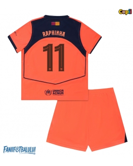 Barcelona Raphinha Belloli #11 Echipament de Fotbal Replică 2025-26 Copii Treilea (+ Șorturi)